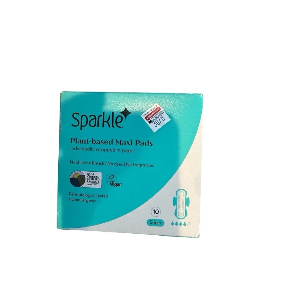 LOT of 4 Packages CVS & Sparkle Maxi Pads Variety Ultra Thin Regular Super 100+